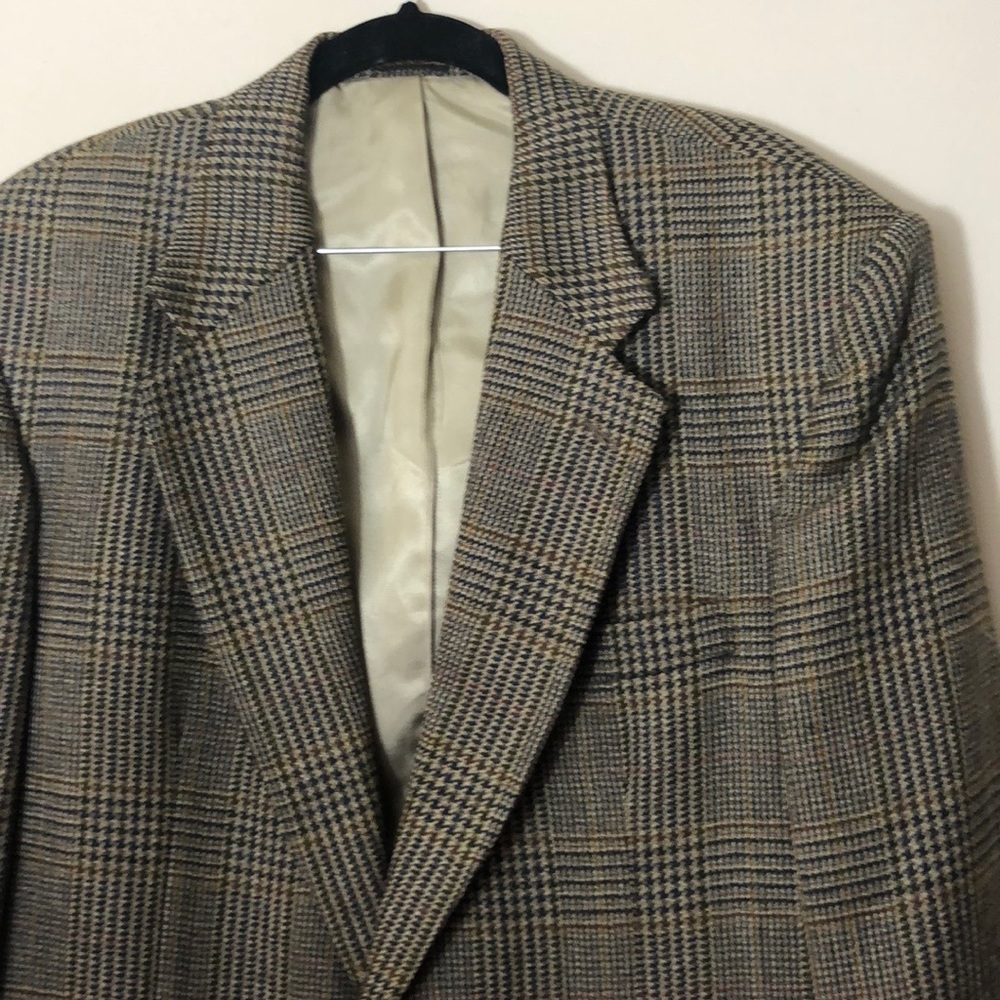 Stafford Brown & Tan Plaid 2-Button Blaze 40R - Picture 1 of 8